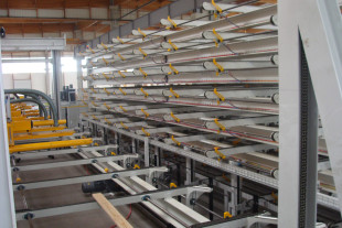 9. Multi tray storage for longitudinal laminations