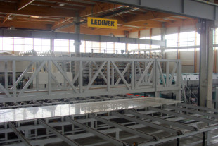 16. Solid fast movable PE coated table for billet assembly